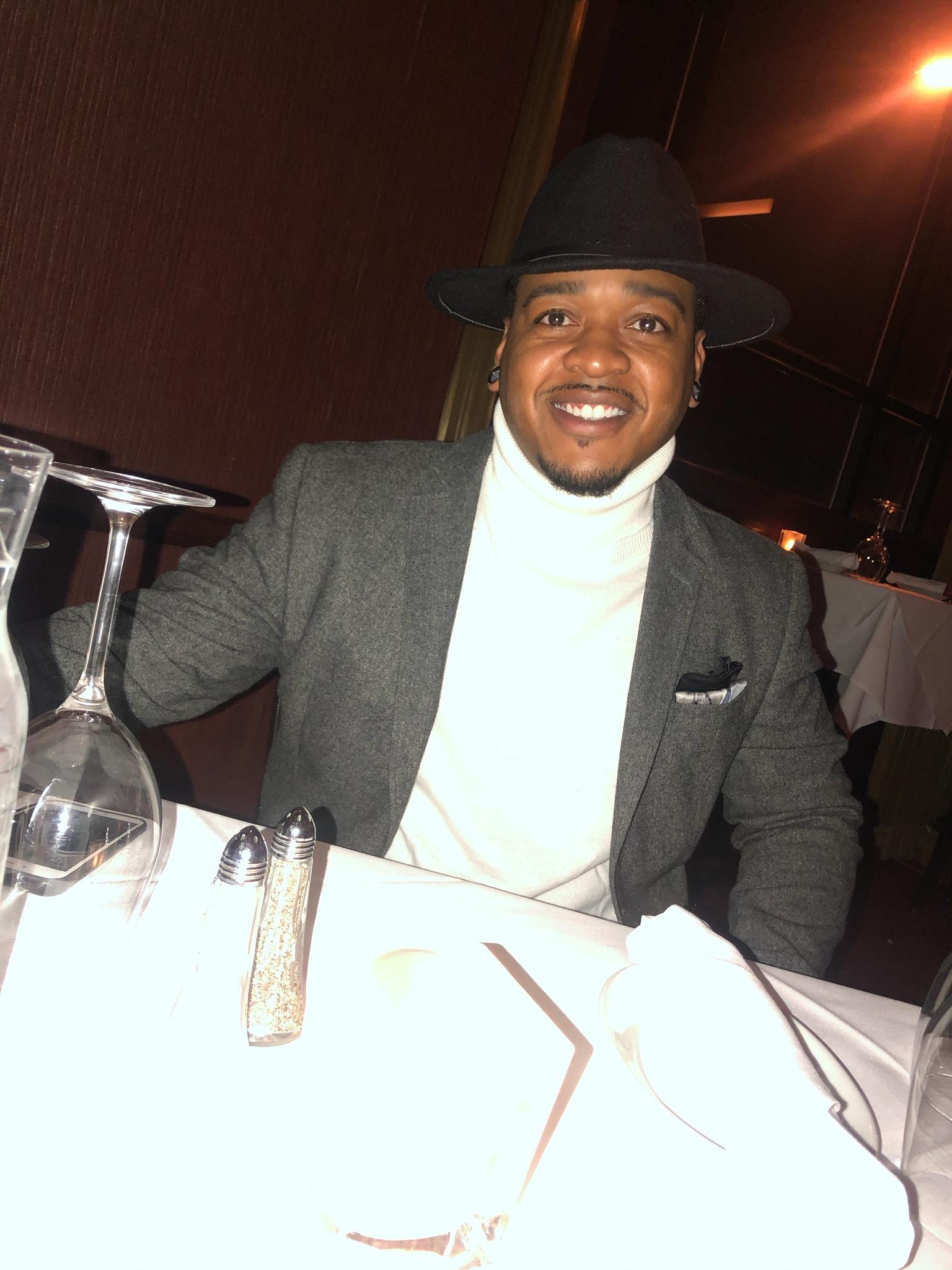 Out on the town with his then partner and now wife Raven